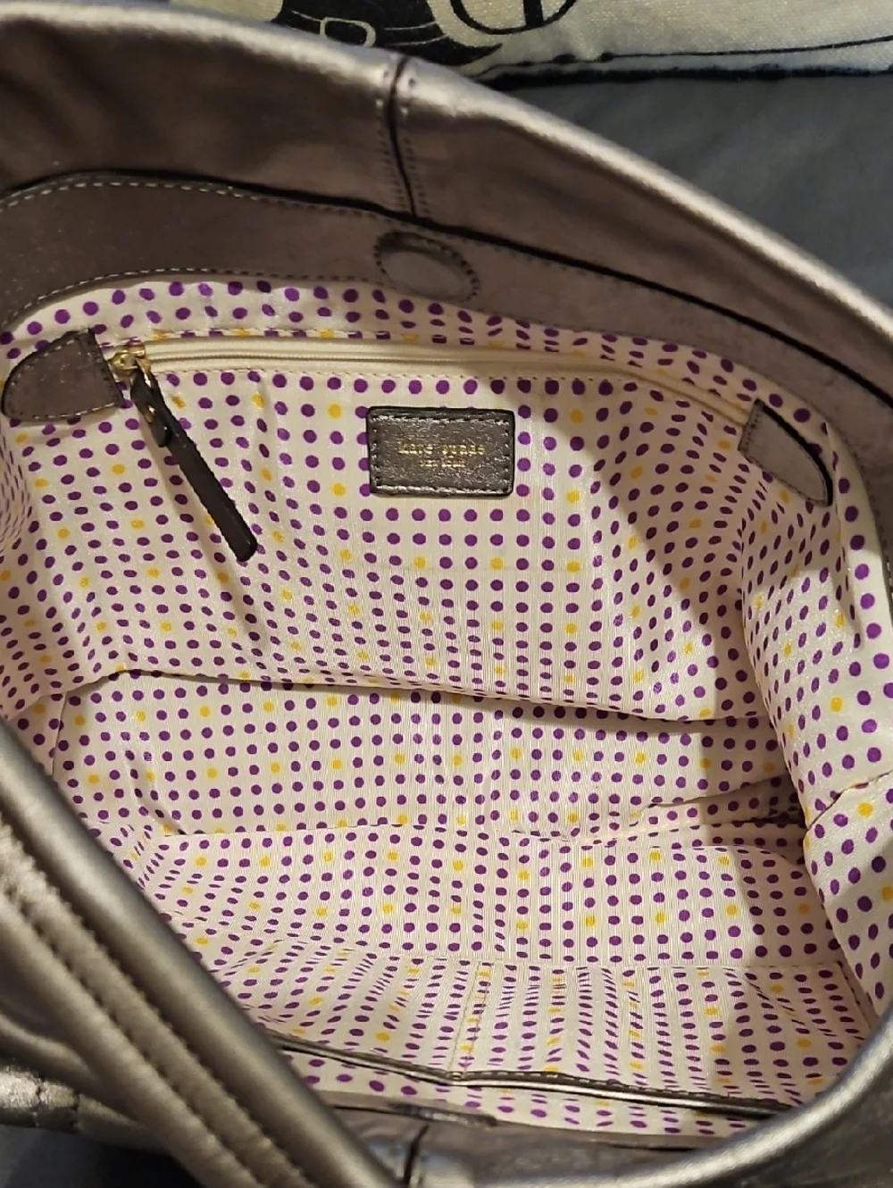 Kate Spade Metallic Gunmetal‎ Shoulder Bag